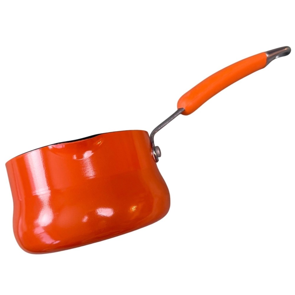 Rachael Ray Saucepan Butter Warmer Orange Porcelain Nonstick 0.7L Kitcen 3/4QT‎